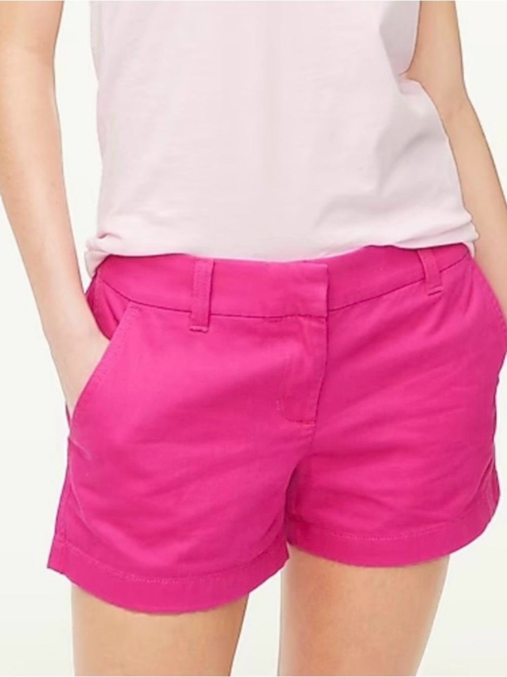 J. Crew Women's Pink Cotton Blend Chino Shorts(12)